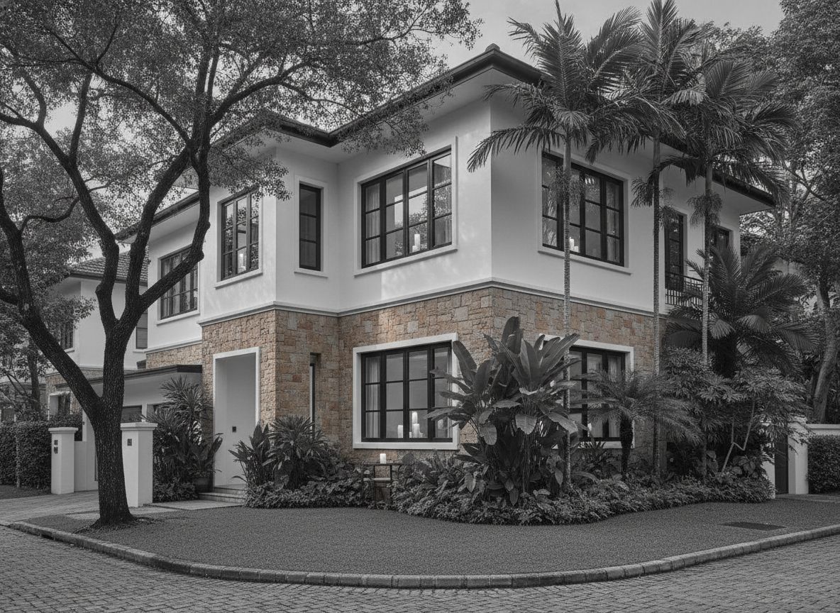 Corner terrace house in Serangoon Gardens with tropical garden