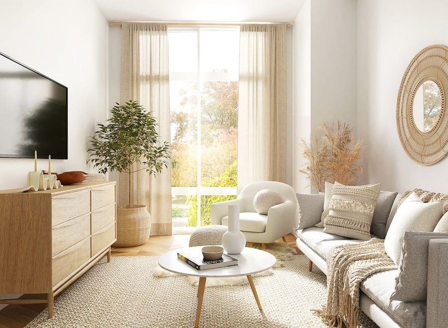 Landed home interior living space