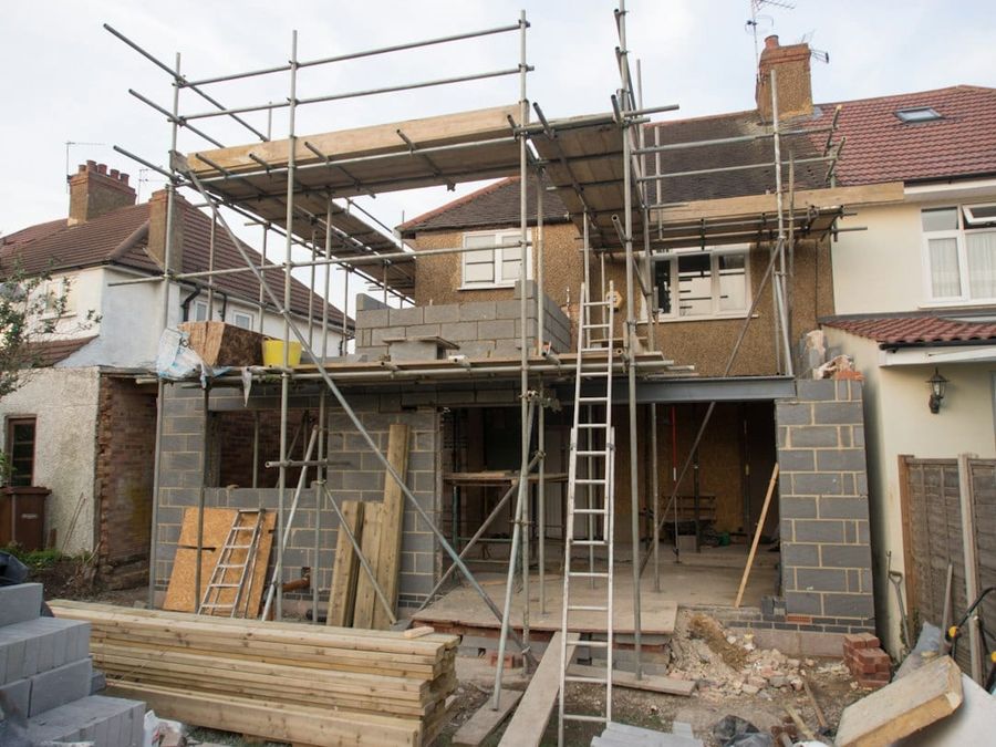 House rebuild construction site