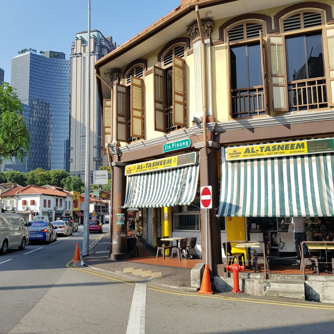Corner terrace house exterior